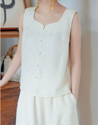 Jade Knot Jacquard Vest
