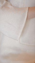 Ivory Arc Collarless Jacket