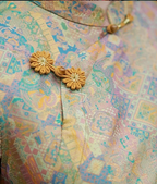 Jade Reverie Silk Brocade Top & Skirt Set