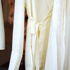 Dawn Mist Jacquard Wrap Blouse