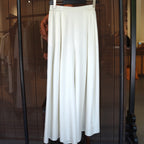 Cloud White Draped Wide-Leg Pants