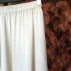 Cloud White Draped Wide-Leg Pants