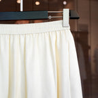 Ivory Jacquard Wide-Leg Pants