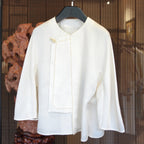 Ivory Arc Collarless Jacket