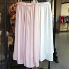 Rosewater Layered Wide-Leg Pants