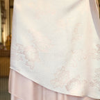 Peony Veil Embroidered Wrap Overskirt