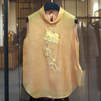 Golden Bloom Embellished Tunic
