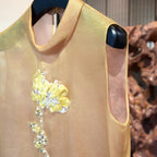 Golden Bloom Embellished Tunic
