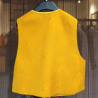 Marigold Petal-Collar Vest