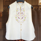 Spring Garden Embroidered Vest