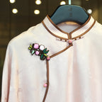 Plum Blossom Mandarin-Collar Blouse