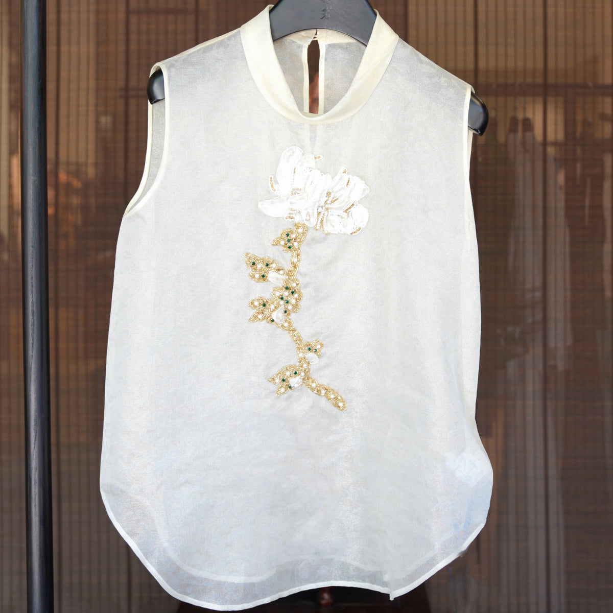 Golden Bloom Embellished Tunic